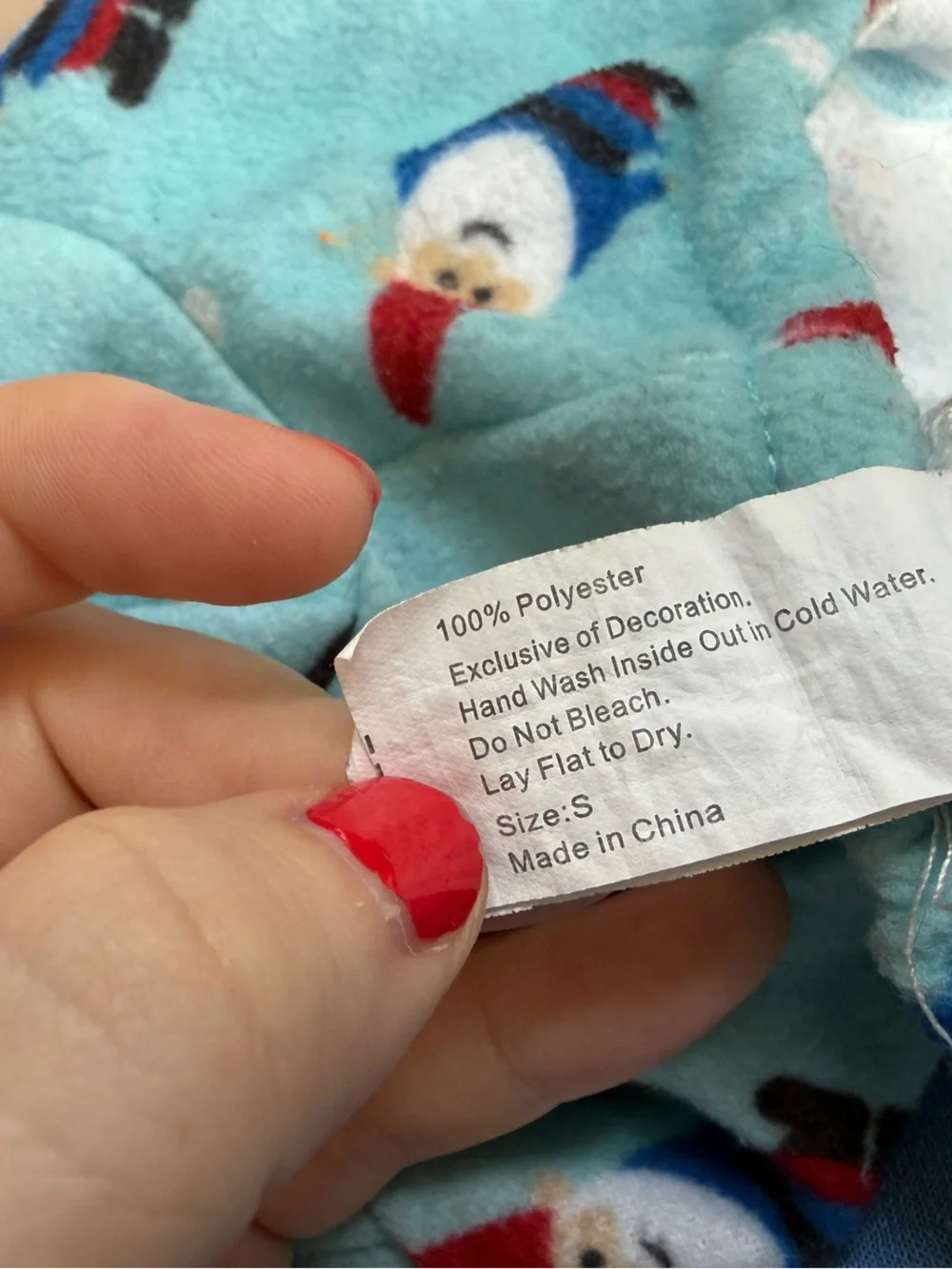 Pup Crew Dog Gnome Fleece Pajamas, size Small